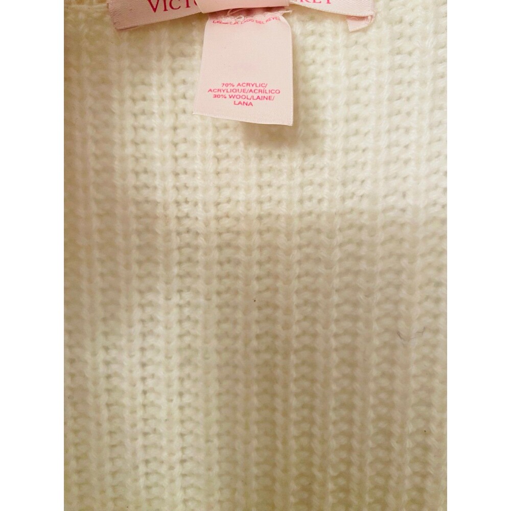 Victoria Secret Womens Zip Up Knit Sweater Size S Color Cream - Picture 4 of 4